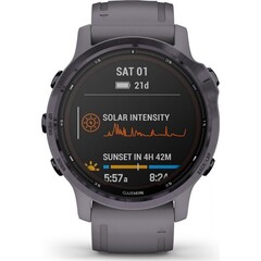 Мультиспортивные часы Garmin Fenix 6S Pro Solar Edition Amethyst Steel with Shale Gray Band