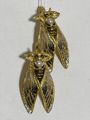 Цикада (серьги из серебра)