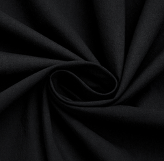 Батист стоунвош однотонный, 90 гр/м2, 148 см, чёрный