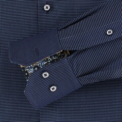 Сорочка Venti Modern Fit 103557500-100 из фактурной ткани темно-синяя