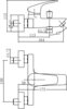 Aquanet AF330-20C AF330-20C Aquanet Static, смеситель для ванны, хром (237442)