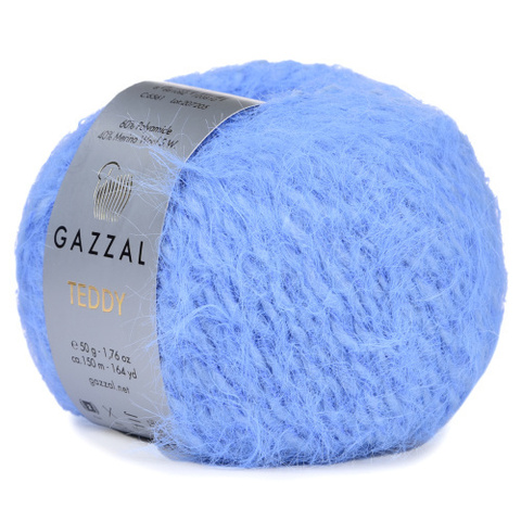 Пряжа Gazzal Teddy 6561 небесно-голубой