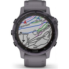 Мультиспортивные часы Garmin Fenix 6S Pro Solar Edition Amethyst Steel with Shale Gray Band
