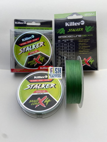 Плетенка Stalker x4 125м 0,10 зелёная (продажа от 2шт)
