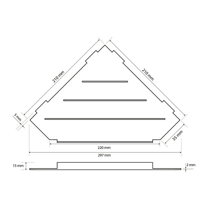 полка для душевой Bemeta нержавейка