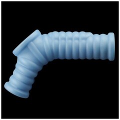 Насадка на пенис с вибрацией с рукавом для мошонки Wave Knights Ring голубая (14,4*2,8)