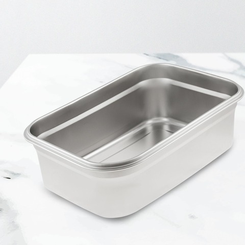 Контейнер пищевой Jolly Kitchen с крышкой, нержавеющая сталь, 40x28,5x12,5 (10 литров)