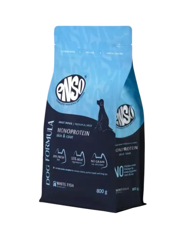 ENSO DF Monoprotein сухой корм для взрослых сред/круп собак белая рыба/брокколи 800 гр