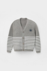 кардиган  для мальчика  КВ 30153/стальной