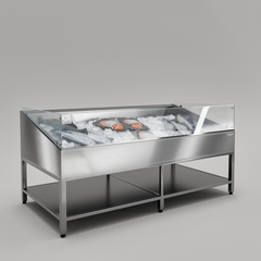 Нейтральная витрина для выкладки рыбы на льду (без охлаждения) Finist VF/1800