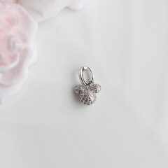 УЦЕНКА!!! Подвеска Микки Маус с фианитами и разъемным бейлом, 11 мм, родий, У092