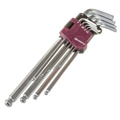 Thorvik HKLB9S Набор ключей торцевых шестигранных удлиненных с шаром, H1.5-H10, 9 предметов