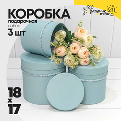 
          Коробка 18х17 см Набор 3 шт (Голубой)