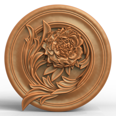 Силиконовый молд № 488 Медальон Цветы