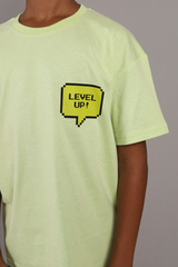 CWJB 50234-36K Пижама для мальчика (футболка, шорты),лайм