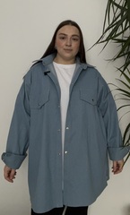 Рубашка джинсовая голубая