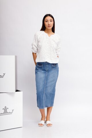 Bianca Блуза из хлопка Сангалло