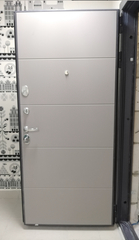 Входная металлическая дверь Бункер БН-14 Американский орех ФЛ-649 Серый софт (матовый, без текстуры)