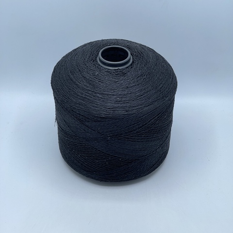 Бобинная пряжа, Linette Pailletes, 450-550м, 80% Лен, 20% Полиэстер(пайетка), Черный+пайетка. 39381