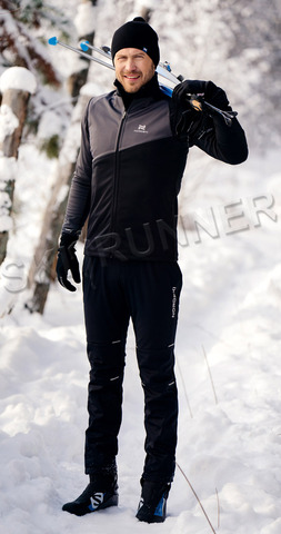 Утеплённый лыжный костюм Nordski Premium Black-Graphite 2022