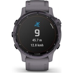 Мультиспортивные часы Garmin Fenix 6S Pro Solar Edition Amethyst Steel with Shale Gray Band