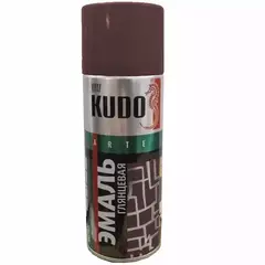 Краска аэрозольная, коричневая глянцевая. KUDO. 520 мл.