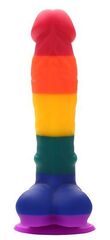 Разноцветный фаллоимитатор-реалистик COLOURFUL DILDO - 20 см. - 