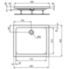 Душевой поддон 90х80 см Ideal Standard Hotline New K277301