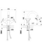 Смеситель для умывальника с поворотным изливом LEMARK PLUS SPIRIT LM1907C