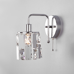 Настенный светильник 10101/1 хром/прозрачный хрусталь Strotskis
