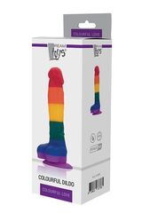 Разноцветный фаллоимитатор-реалистик COLOURFUL DILDO - 20 см. - 