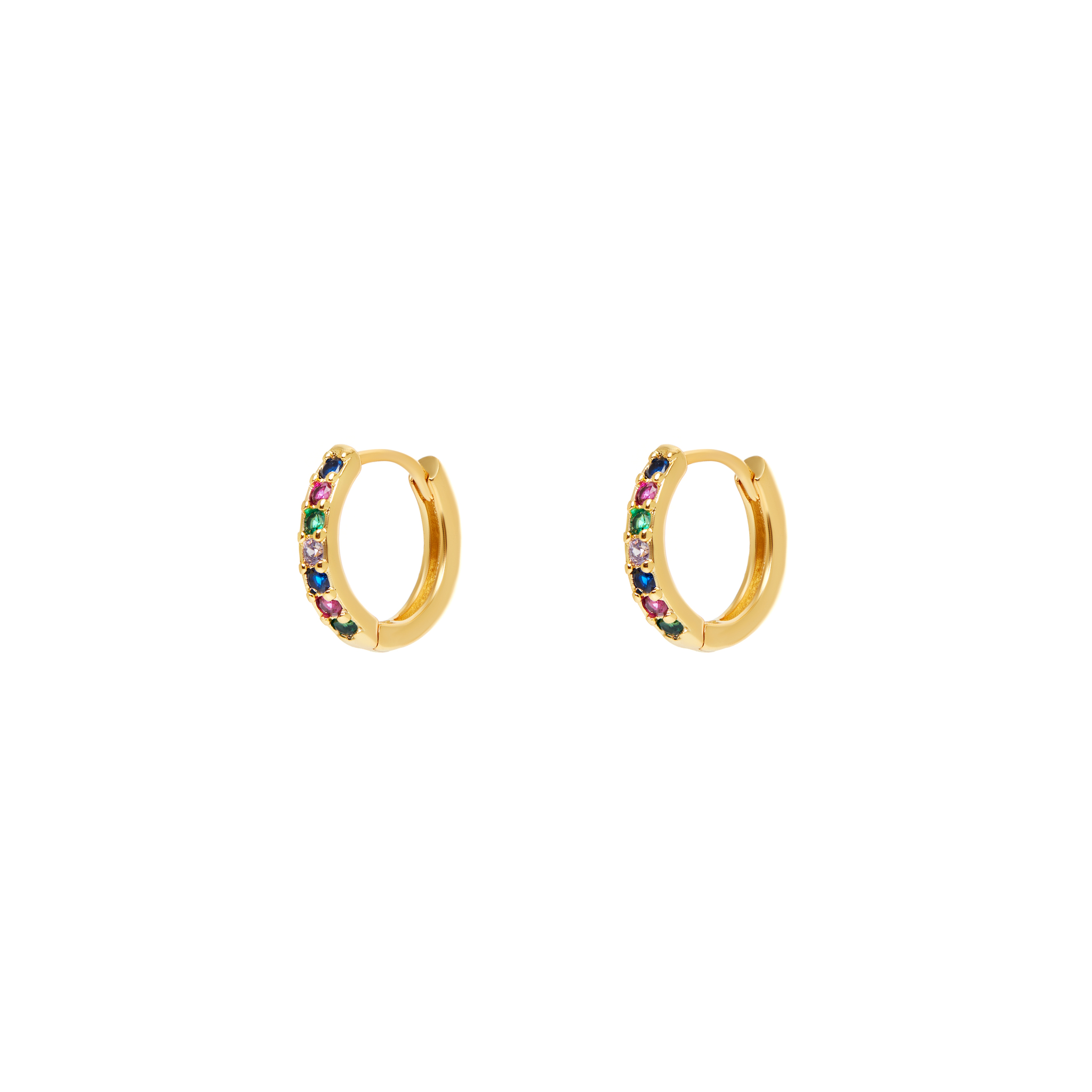 

Серьги Gold Pave Clicker Earrings - Multicolor