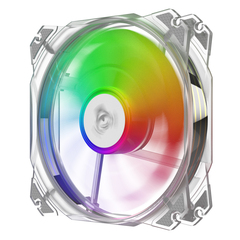 Вентилятор Alseye M120-P, 120мм, 1200rpm, 3-pin+Molex, прозрачный-белый/RGB, 46.6CFM, 20.4дБ, антивибропрокладки (AS.04.01.0001)