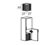 Cezares 55048 SPACE Полка подвесная 55048 Frassino scuro, 30x20x75