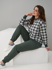 Костюм с брюками КБ-90М/хаки-клетка