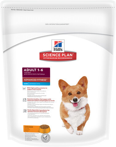 купить Хиллс Hill’s Science Plan Advanced Fitness для собак мелких и средних пород с курицей