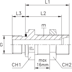 Штуцер FDE DS06 BSP 1/4" (корпус) CAST