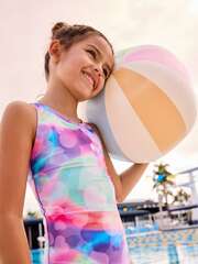 Купальник слитный Next E76-813, Розовый, Голубой