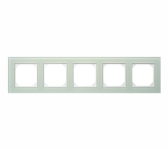 Рамка Пятиместная Стекло Натуральное (Универсальный Монтаж) LIREGUS EPSILON
