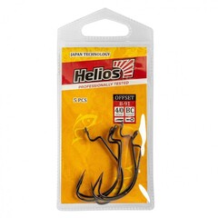 Купить рыболовный крючок офсетный Helios B-91 №4/0 цвет BC (5 шт) HS-B-91-4/0