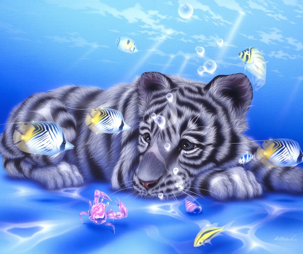 Алмазная мозаика 5d тигр