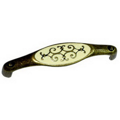 Ручка мебельная скобка ОФК 1150-128 бронза кремовый (25-200)