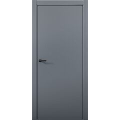 Купить Межкомнатная дверь эмалит Pd 1 Палладий антрацит алюминиевая кромка Al Black Edition глухая