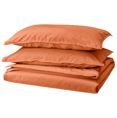 Комплект постельного белья IKEA ANGSLILJA (ЭНГСЛИЛЯ), Двуспальный, Кирпичный, 200x230, 50x80 см