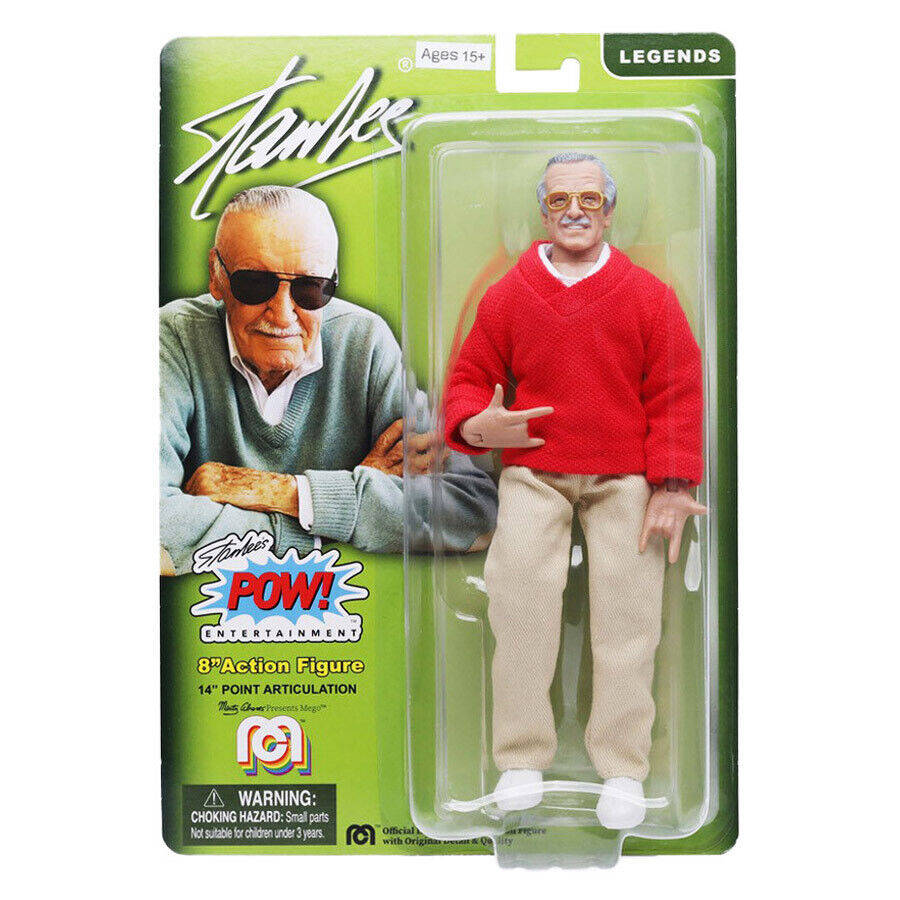 Figurine Collector Stan Lee Par Mego - 8" - Neuf Sous Blister