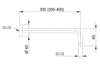 REMER 343L40BO Отвод для душа на стену 40см