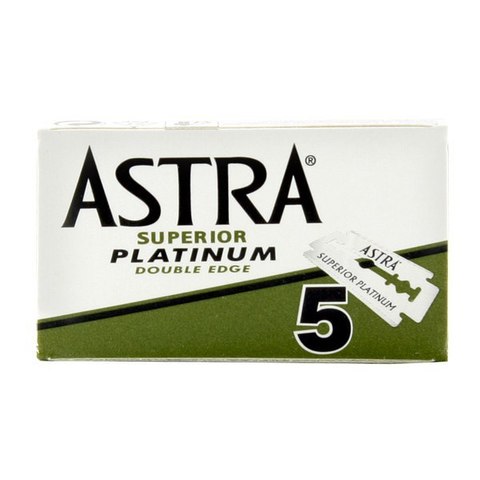 Лезвия для бритья Astra зеленые 5 штук