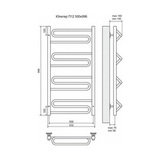 Полотенцесушитель электрический Terminus Юпитер П12 500x996, ТЭН HT-1 300W, левый/правый