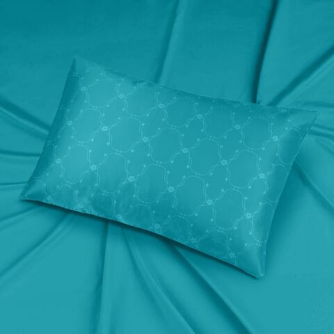 Наволочка 50x70 Mollen Узор светло-бирюзовая шелковая