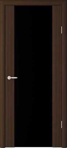Дверь Фрегат Сан Ремо, триплекс чёрное, цвет венге, остекленная